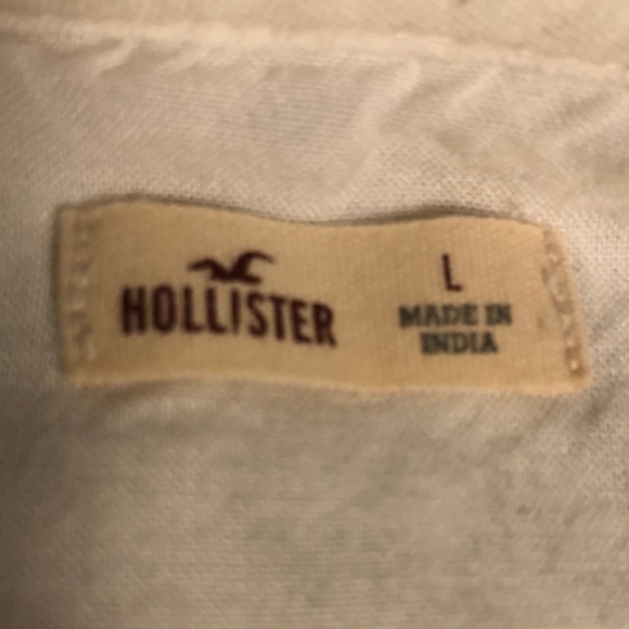 NWOT Hollister White Lace-up Shirt / Tank Top (Large) - Picture 2 of 4